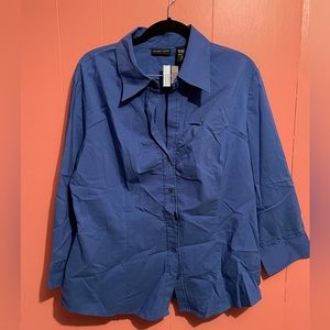 Blue New York & Co button up shirt